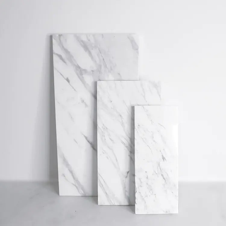 Vassoio in marmo rettangolare. Marmo bianco. Varie taglie