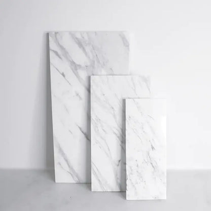 Vassoio in marmo rettangolare. Marmo bianco. Varie taglie