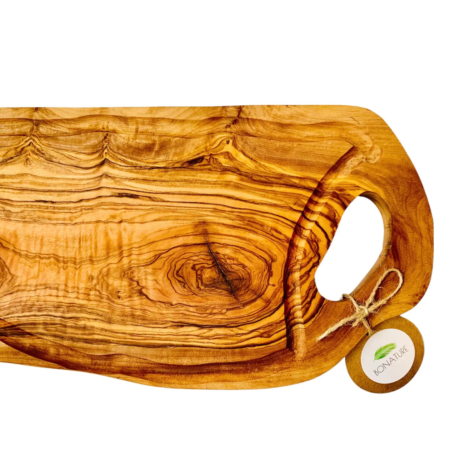 Tagliere in legno di oliva con manico