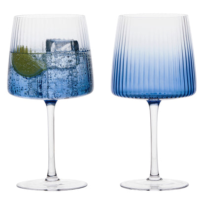 Set di 2 bicchieri da gin Empire Blue - Set di bicchieri da cocktail
