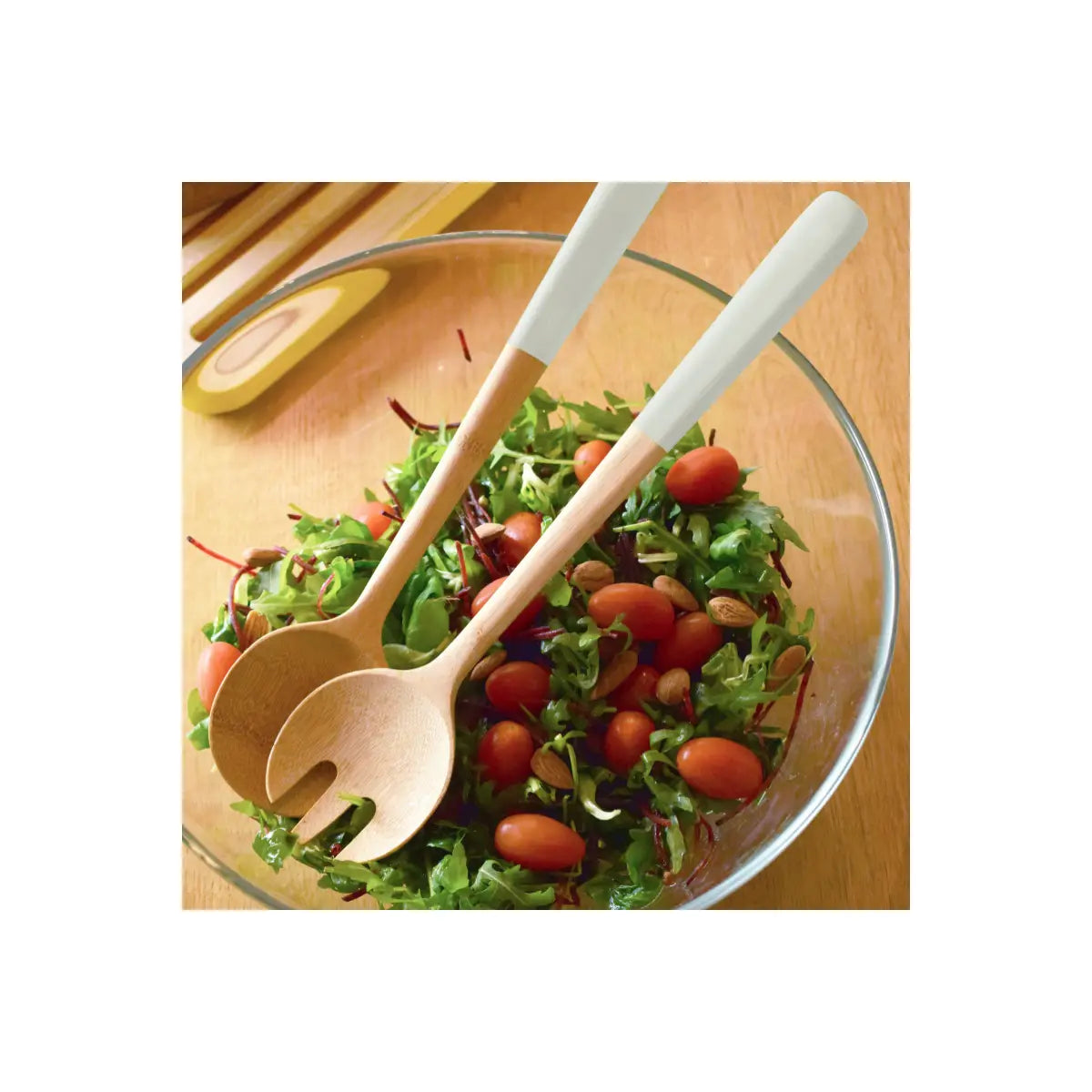 Posate da Insalata Crema in Bambù 29 cm