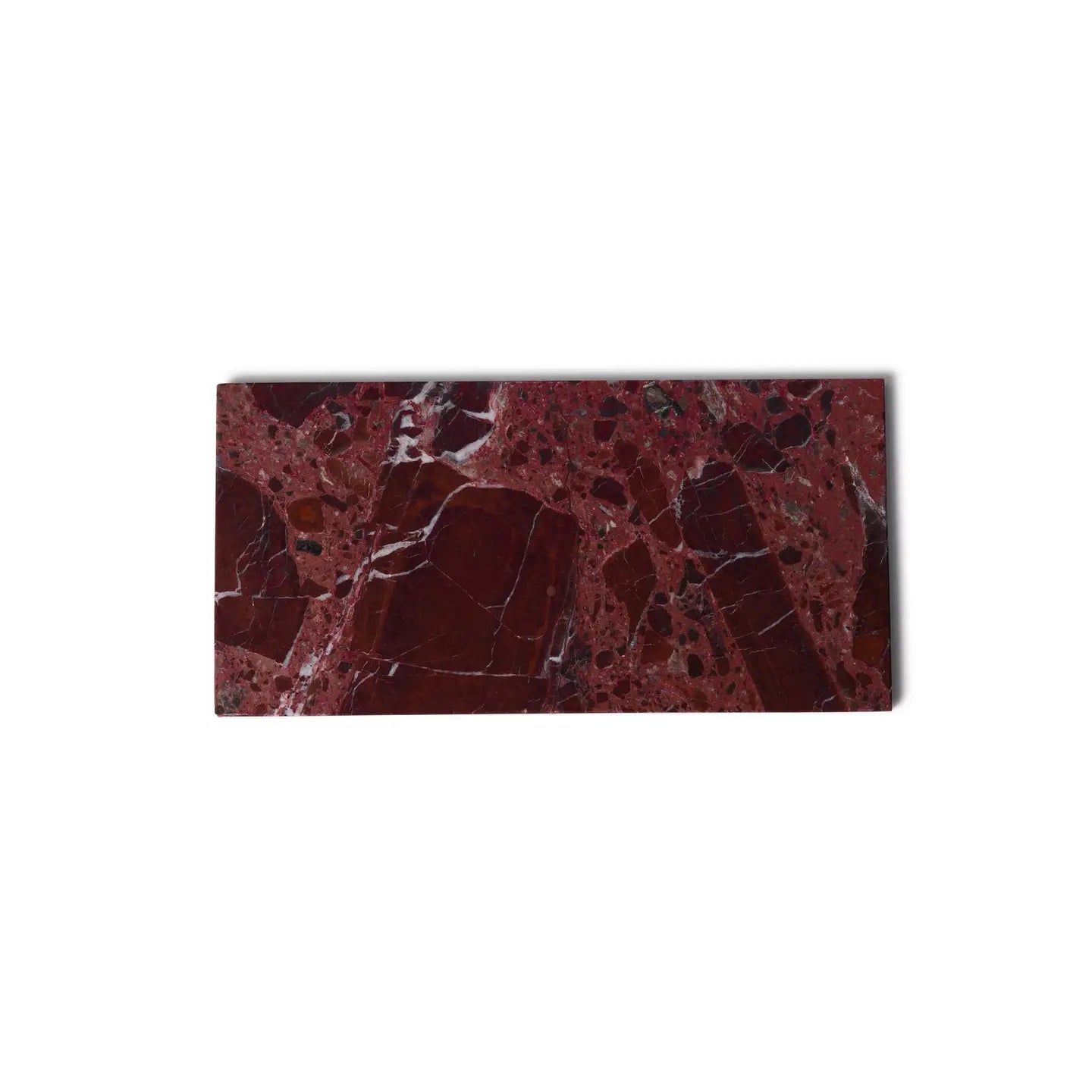 Vassoio rettangolare in marmo rosso. Varie taglie