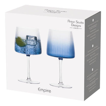 Set di 2 bicchieri da gin Empire Blue - Set di bicchieri da cocktail