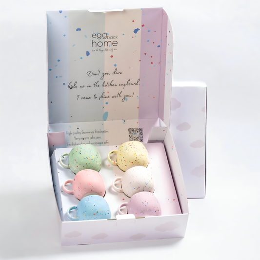 New Party Ball, tazza da 250 ml, mix di 6 pezzi